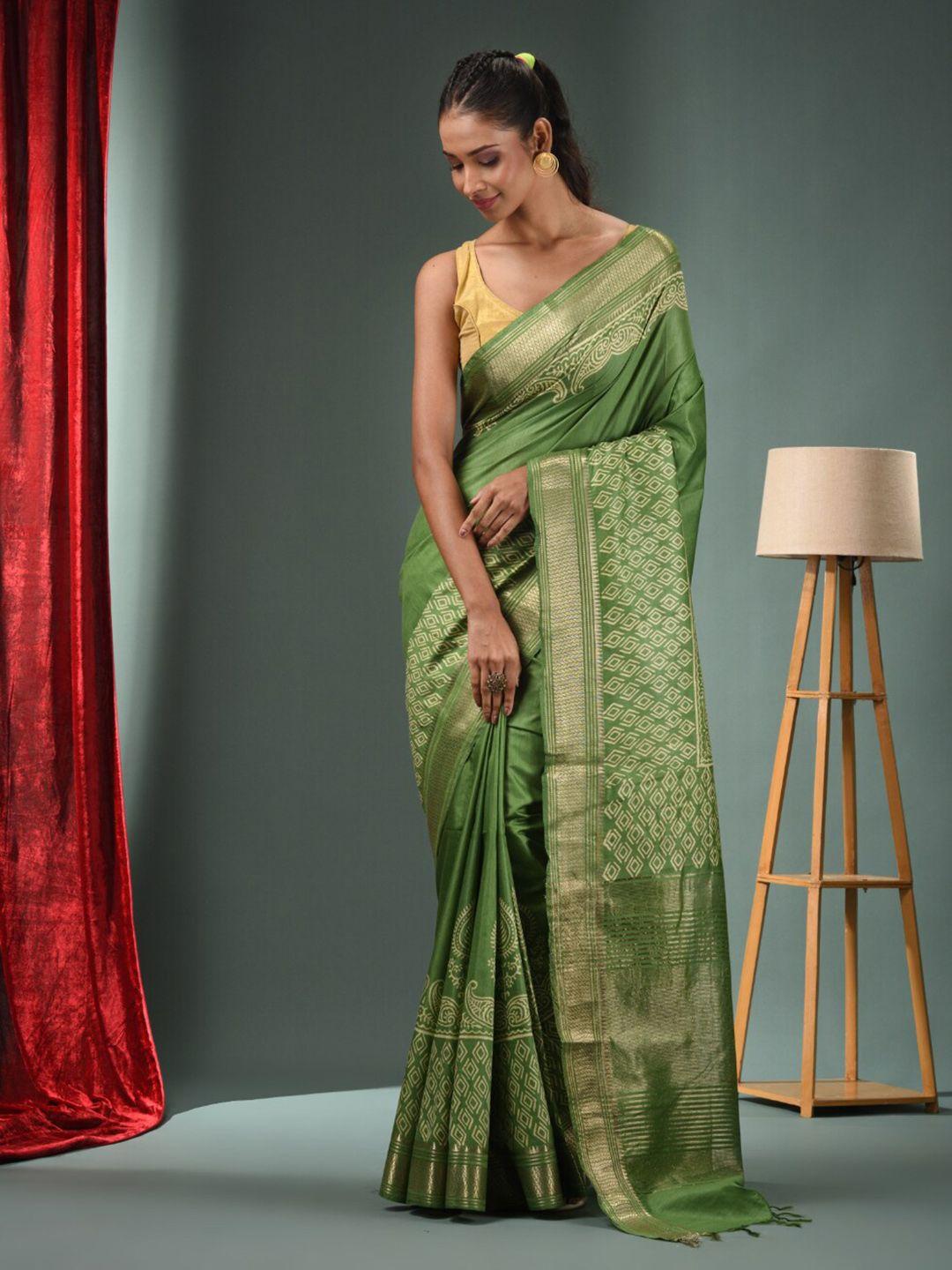 charukriti ethnic motifs zari saree