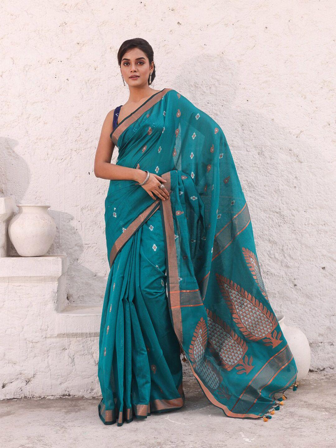 charukriti ethnic motifs zari saree