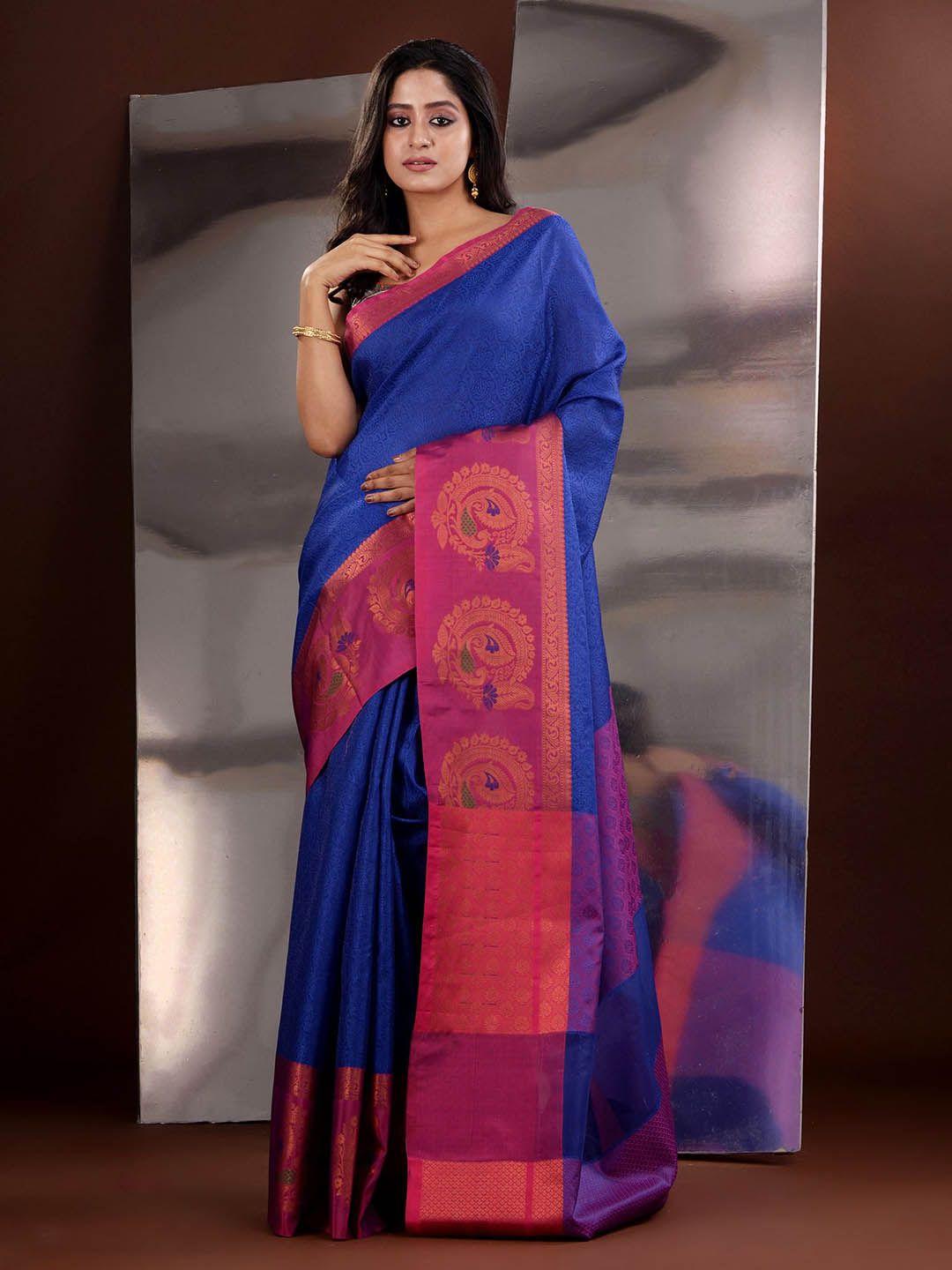 charukriti ethnic motifs zari silk blend saree