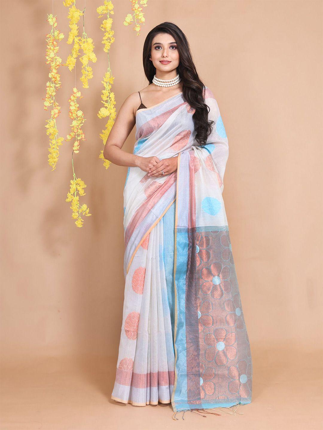 charukriti ethnic motifs zari tissue saree