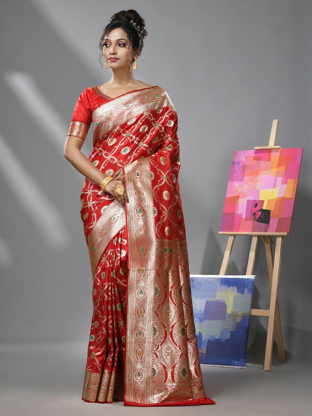 charukriti ethnic woven design zari heavy work banarasi saree