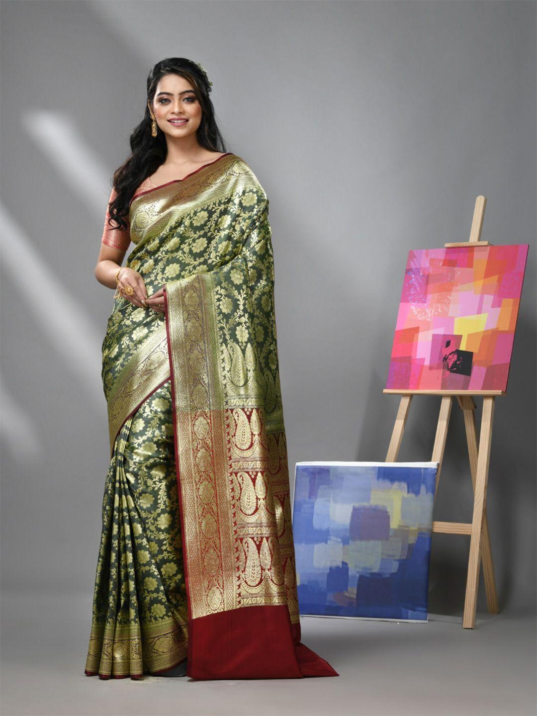 charukriti ethnic woven design zari heavy work banarasi saree