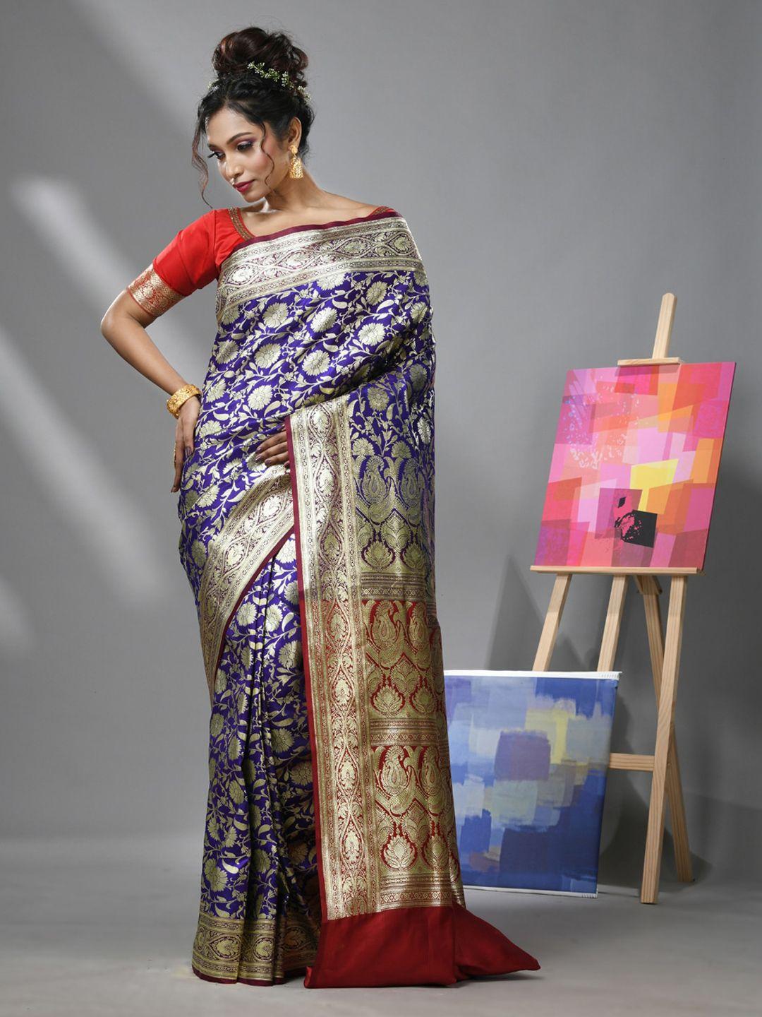 charukriti ethnic woven design zari heavy work banarasi saree