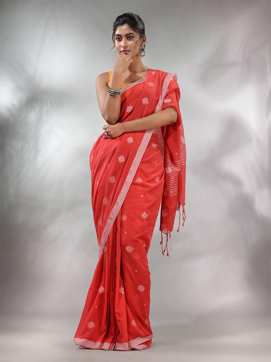 charukriti ethnic woven design zari pure cotton saree