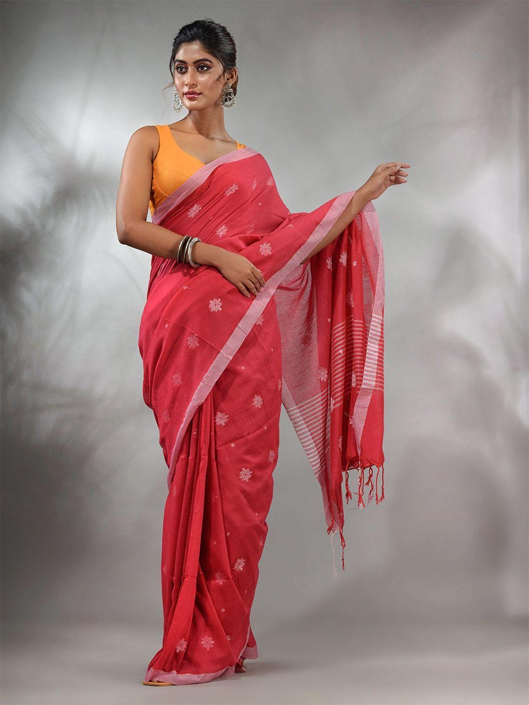 charukriti ethnic woven design zari pure cotton saree