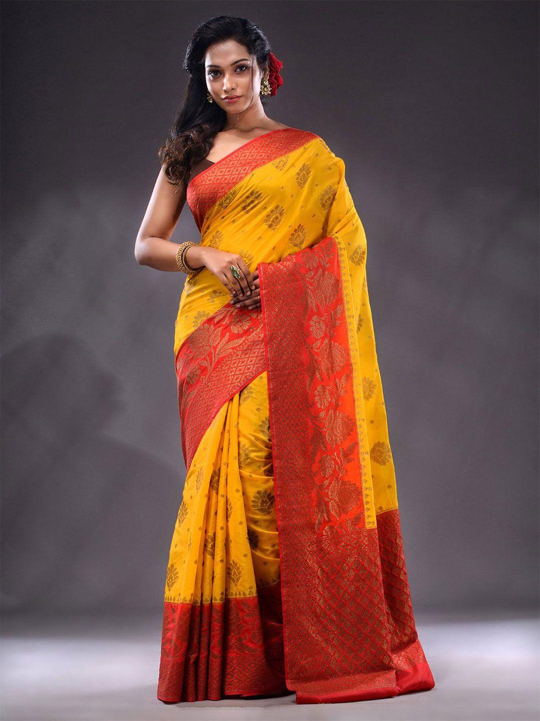 charukriti ethnic woven design zari saree