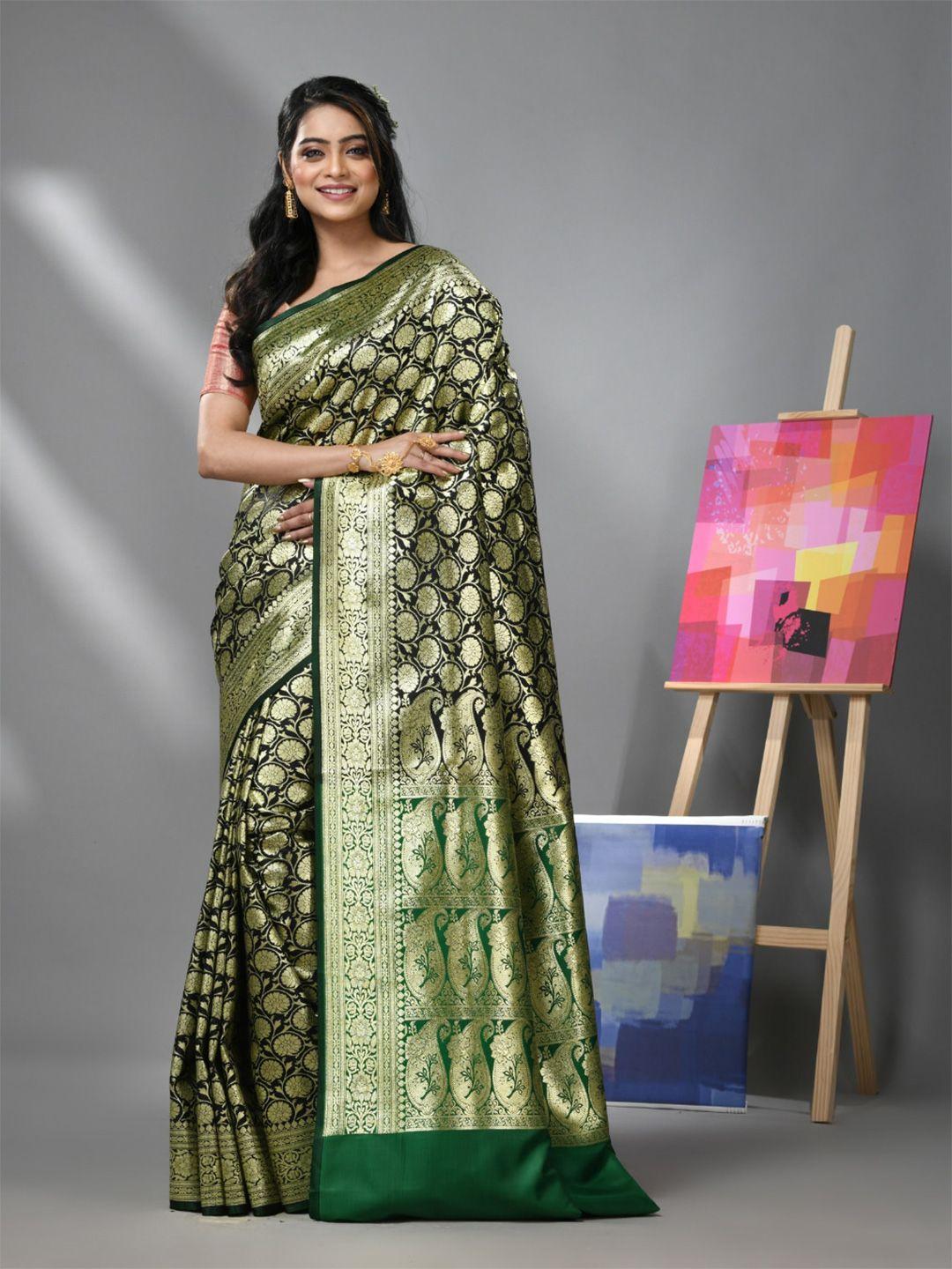 charukriti floral woven design banarasi zari saree