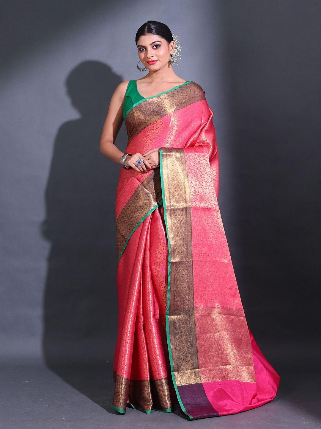 charukriti floral woven design saree