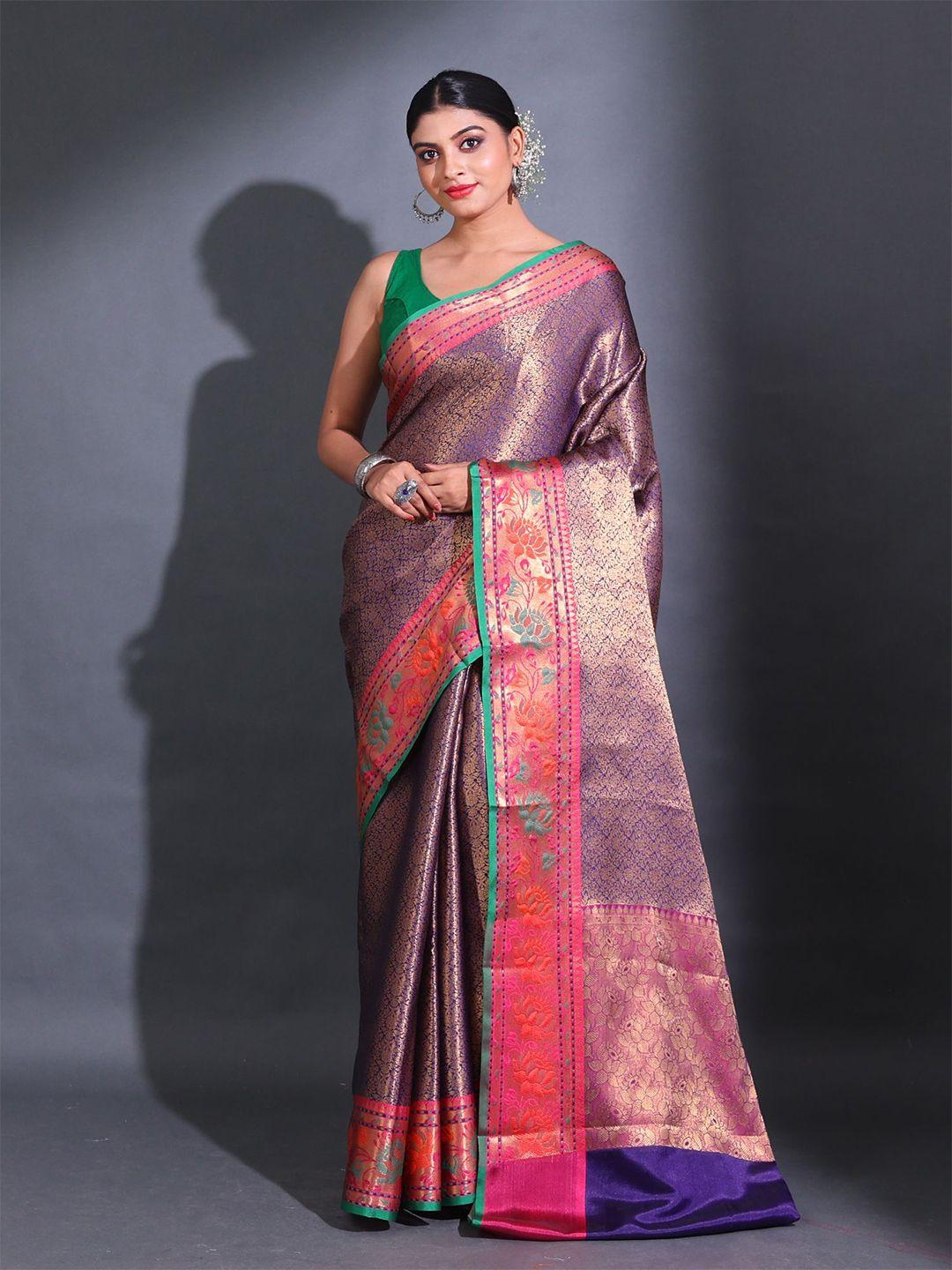 charukriti floral woven design saree