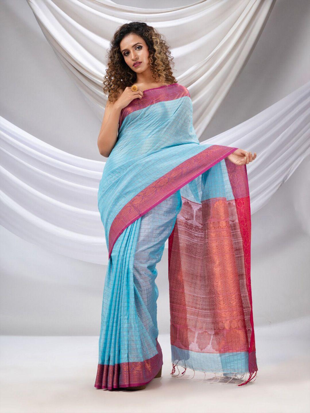 charukriti floral woven design zari saree