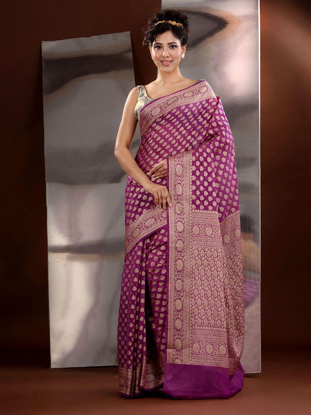 charukriti floral zari saree