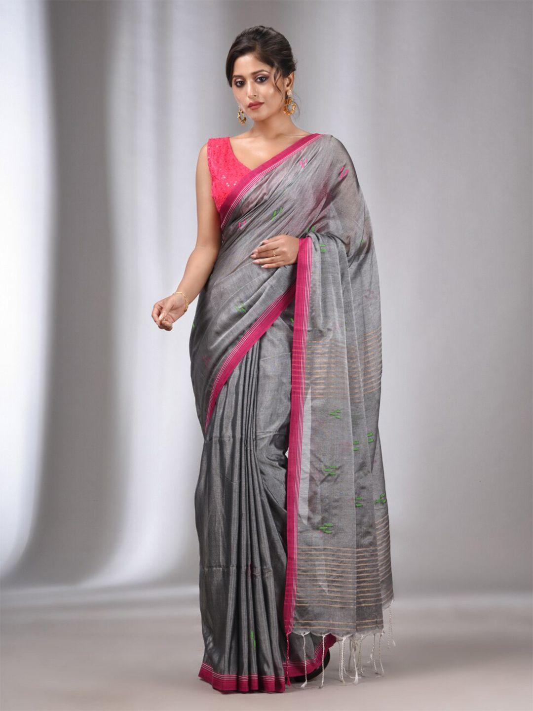 charukriti geometric woven design tissue saree