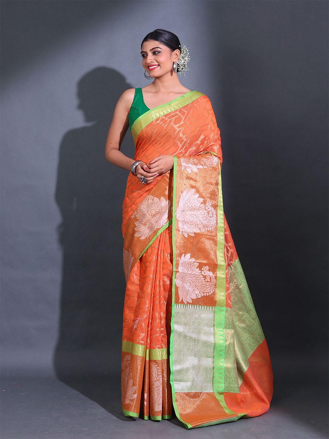 charukriti geometric zari woven design zari saree