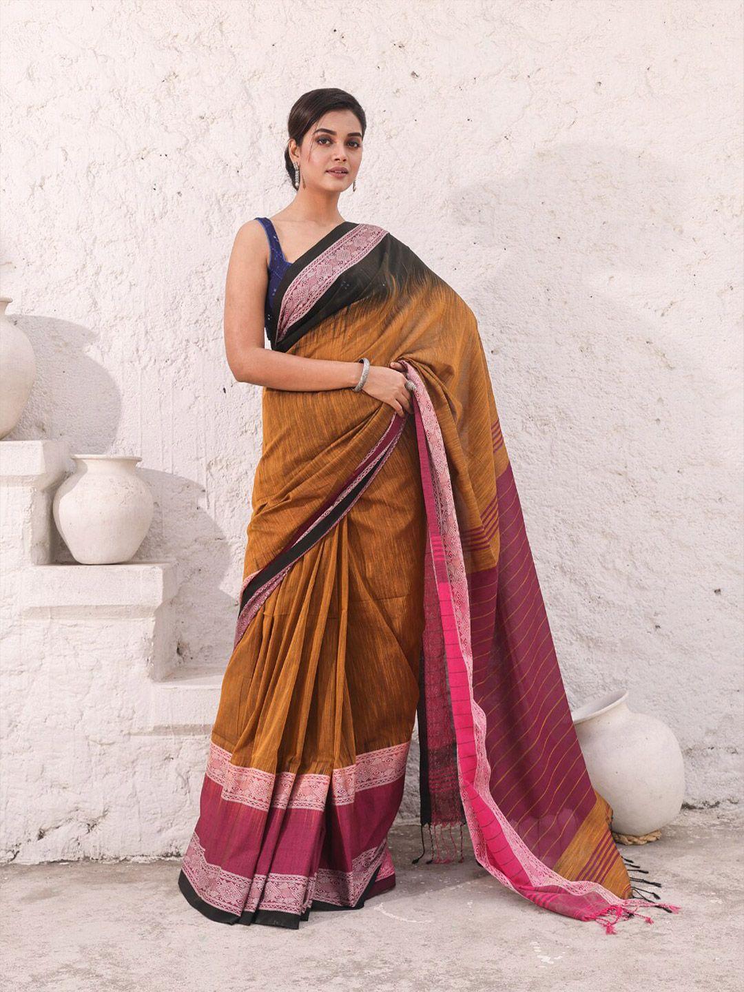 charukriti ombre pure cotton ikat saree