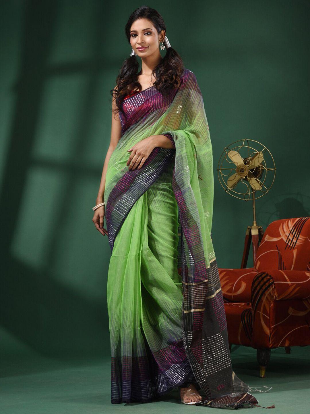 charukriti striped saree