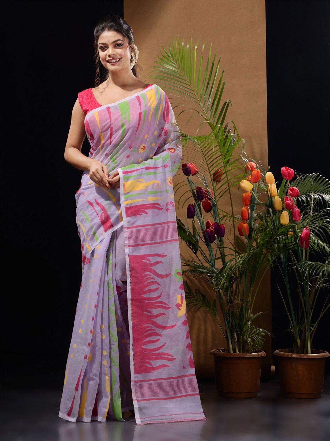 charukriti woven design jamdani saree