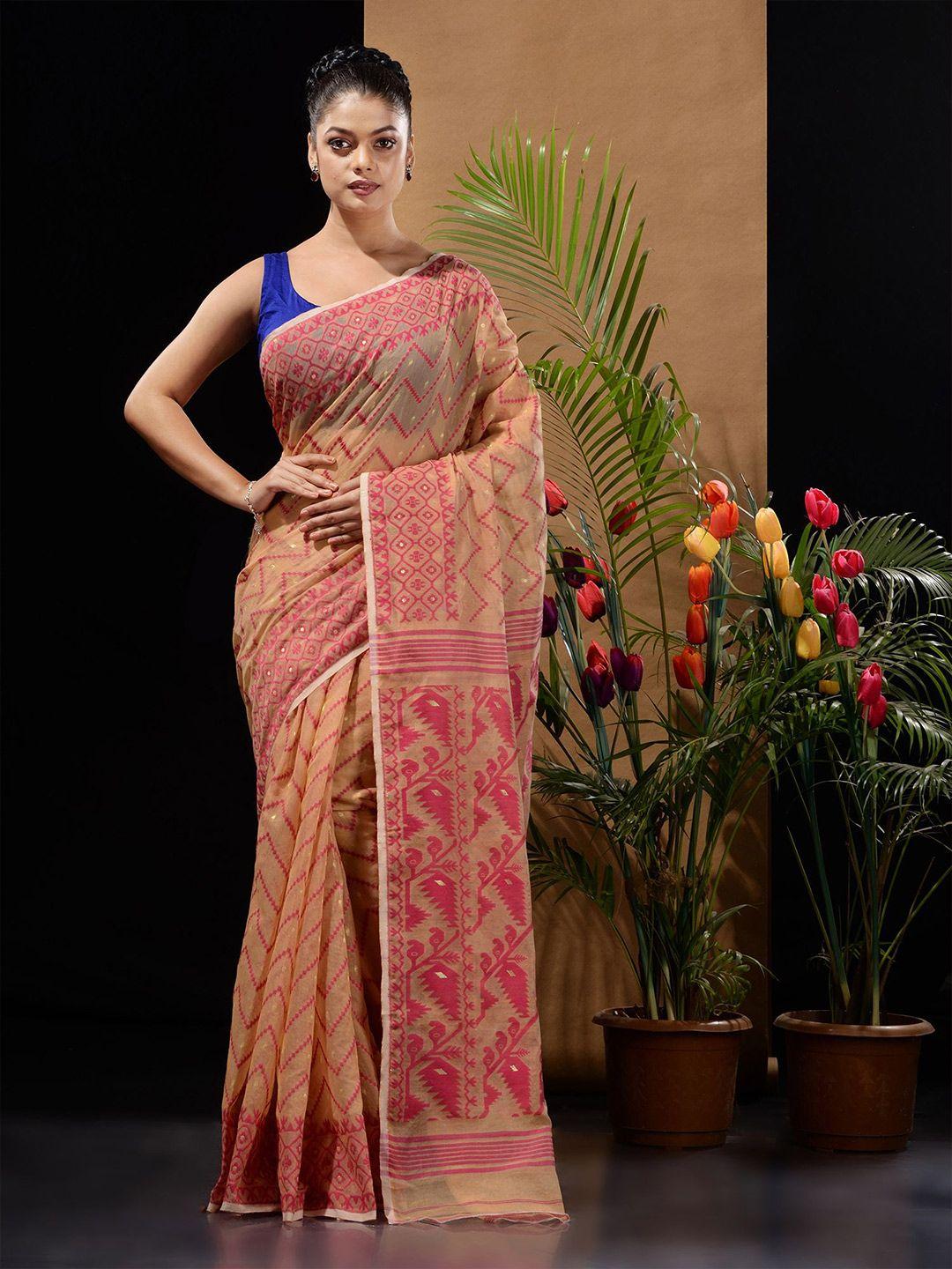 charukriti woven design jamdani saree