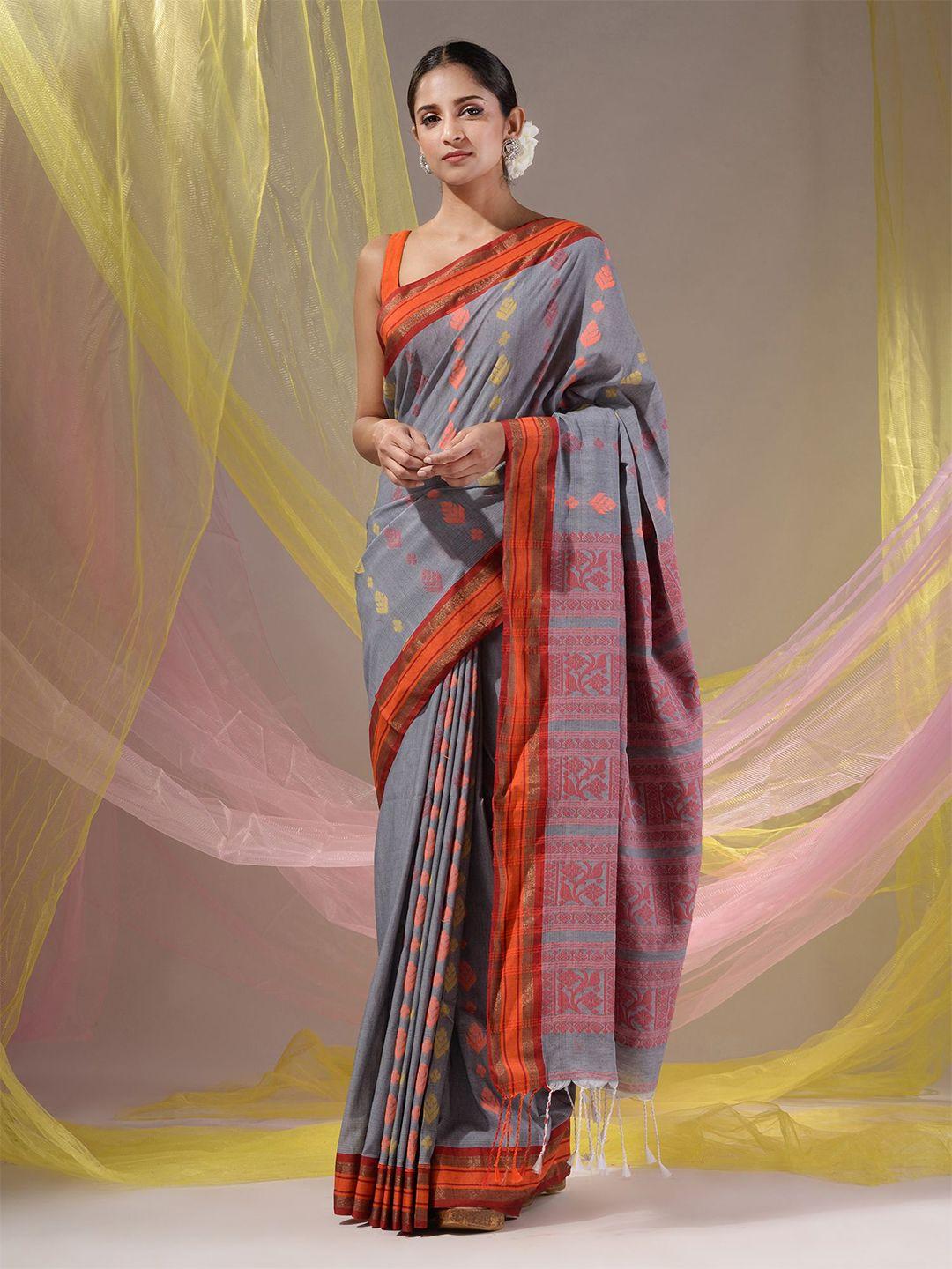 charukriti woven design matka soft saree