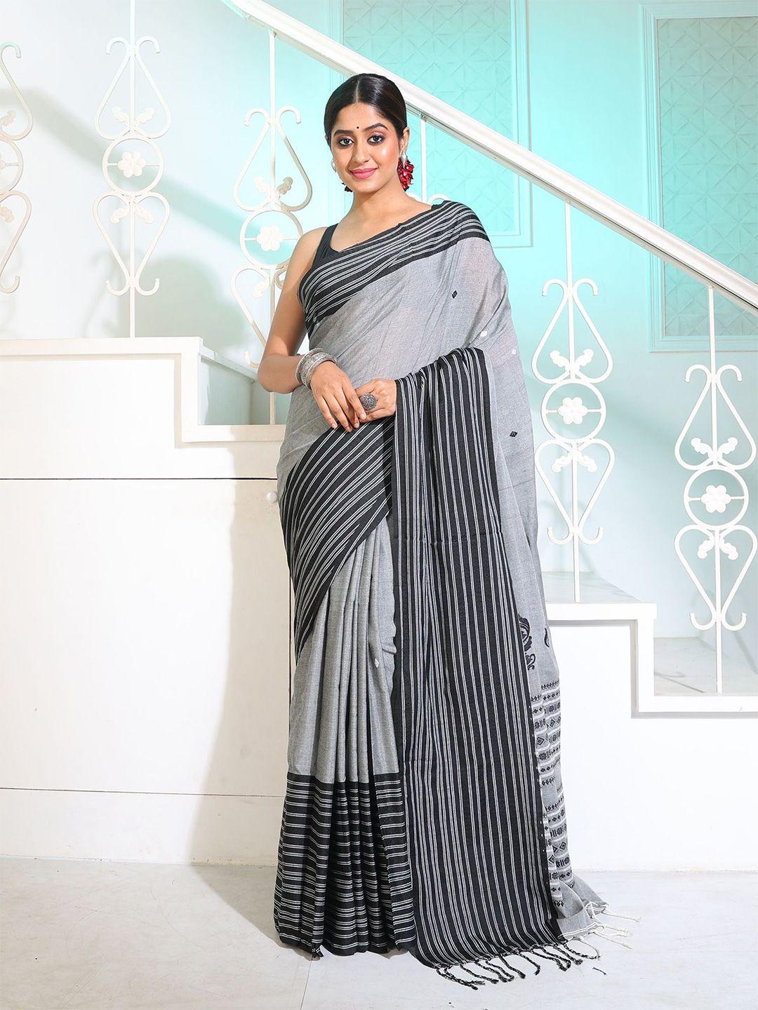 charukriti woven design pure cotton saree