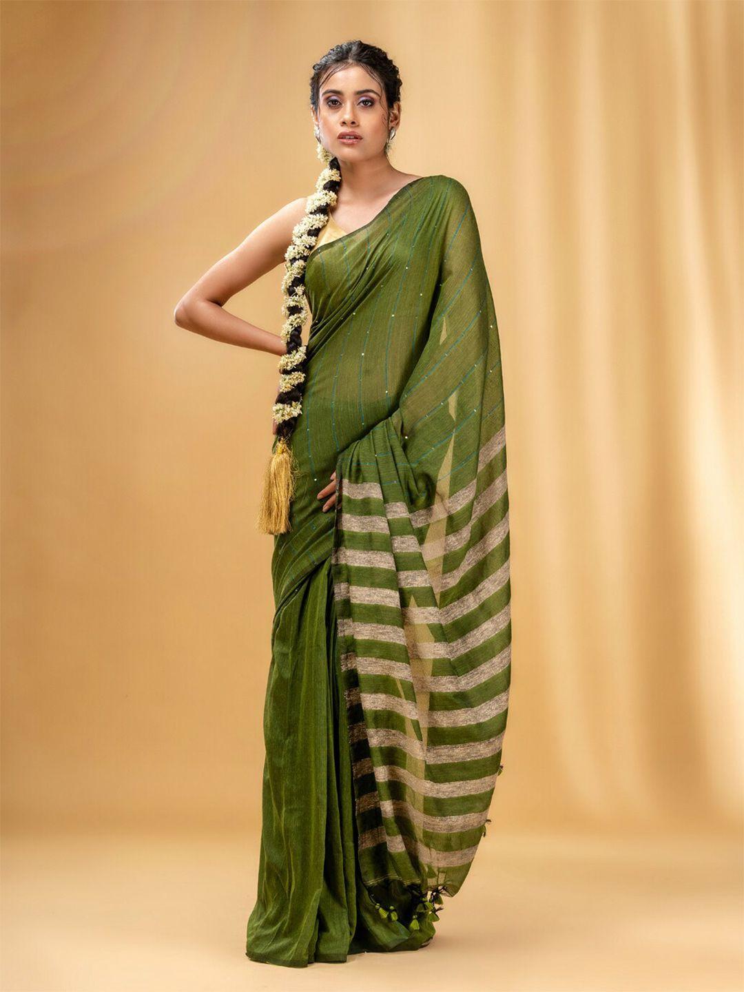 charukriti woven design pure cotton saree