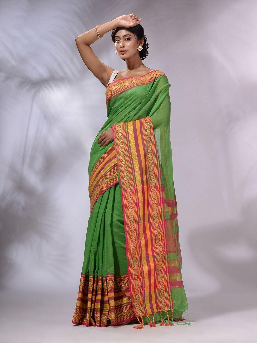 charukriti woven design silk cotton saree