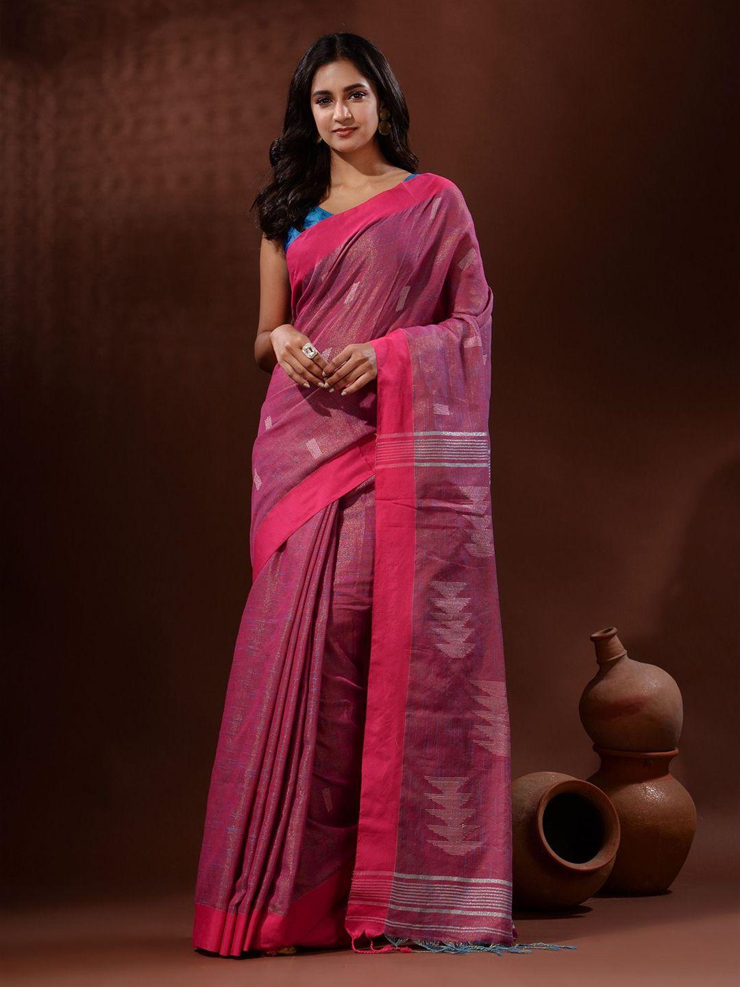 charukriti woven design tissue saree