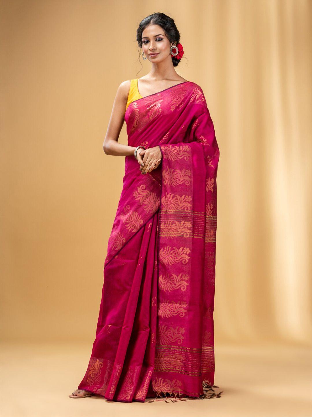 charukriti woven design zari detailed saree