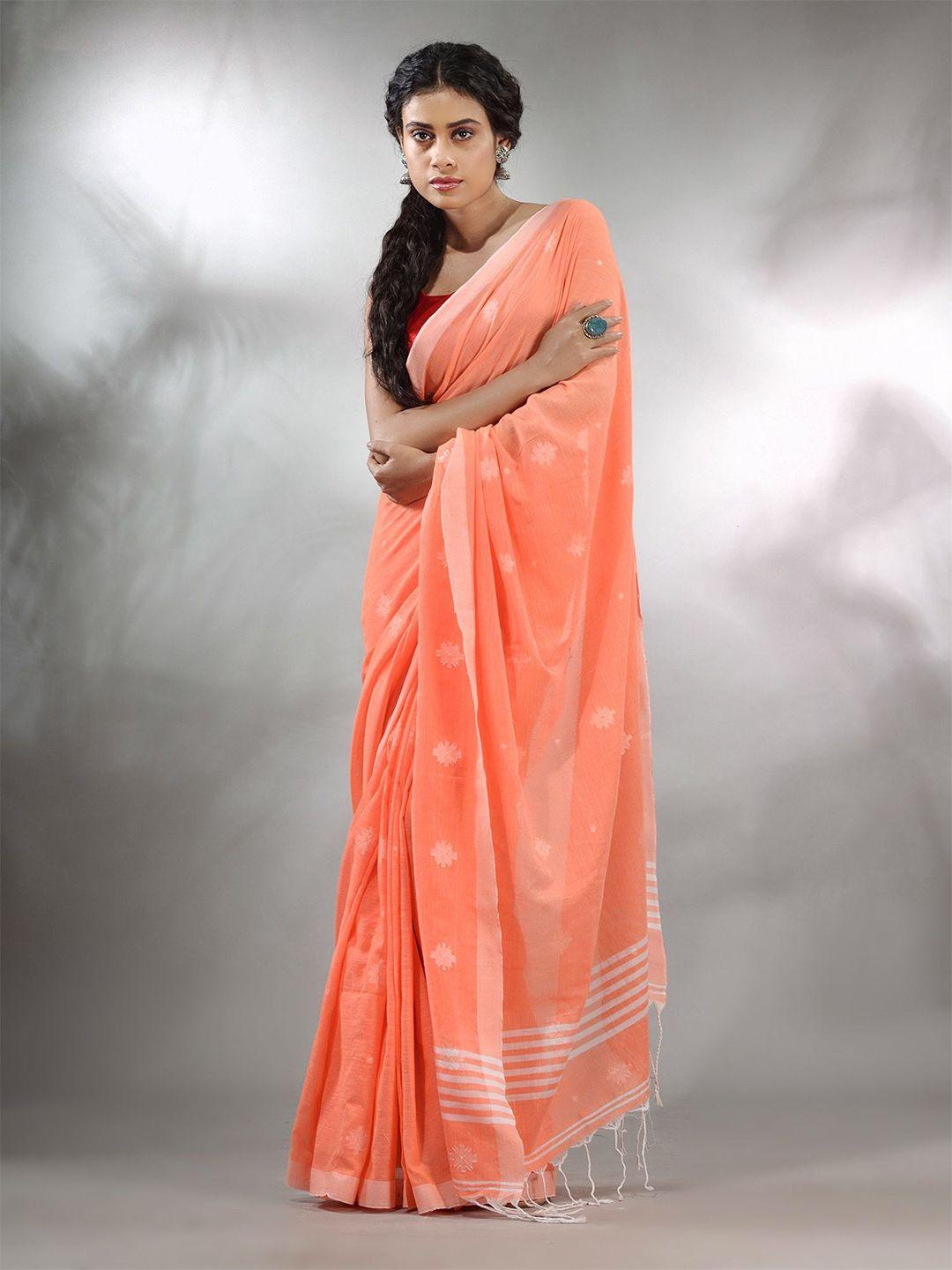 charukriti woven design zari pure cotton saree