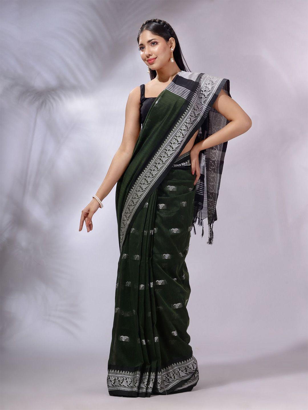 charukriti woven design zari pure cotton saree