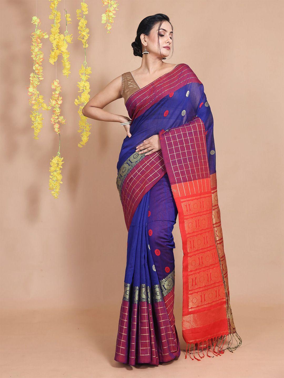 charukriti woven design zari saree