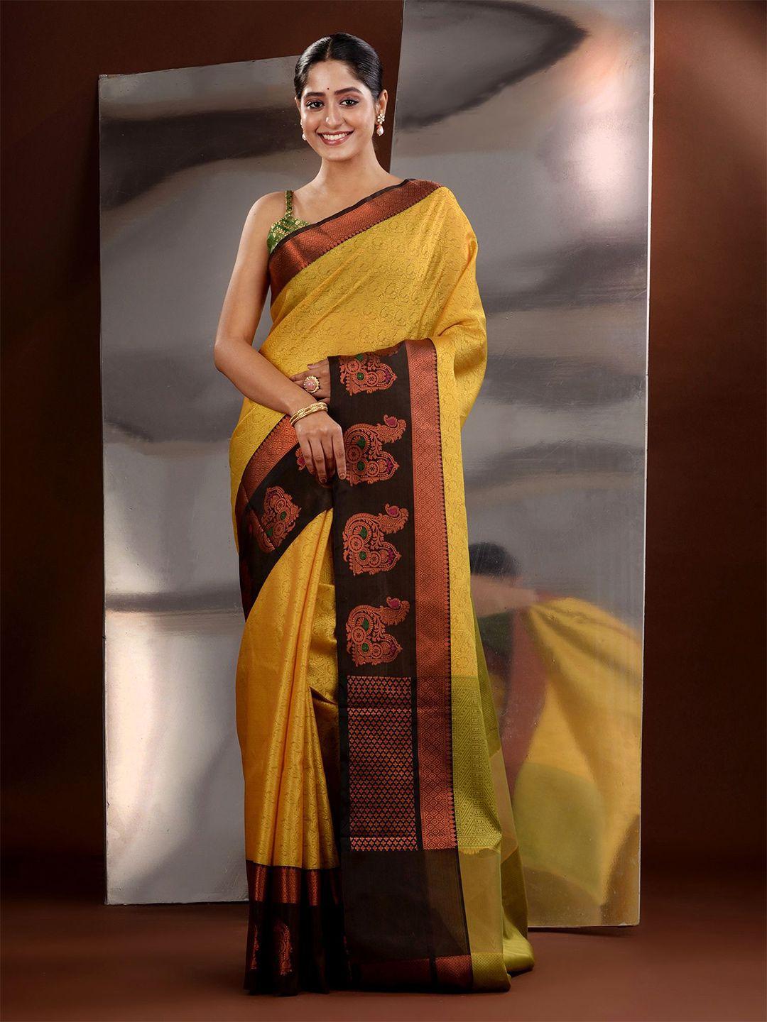 charukriti woven design zari saree