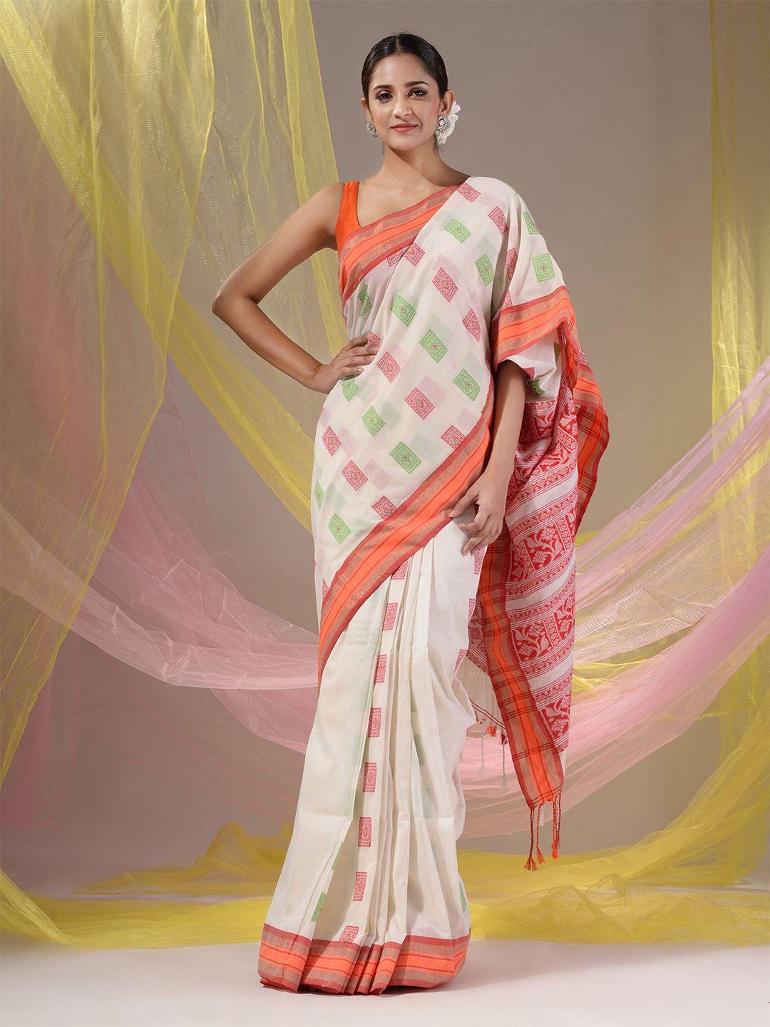 charukriti woven design zari saree