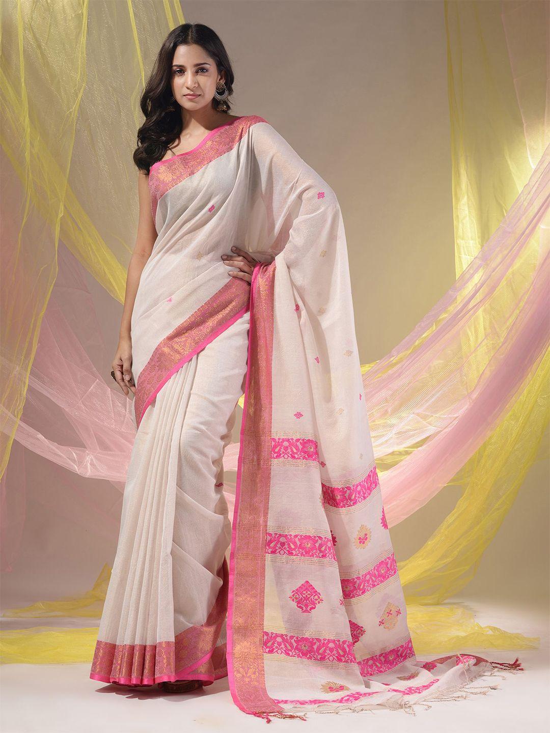 charukriti woven design zari saree