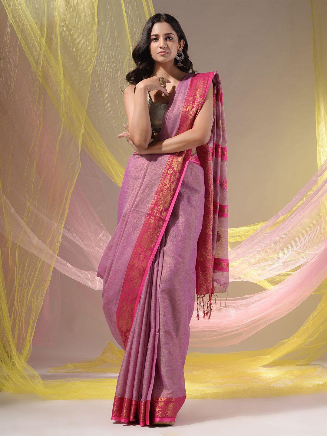 charukriti woven design zari saree