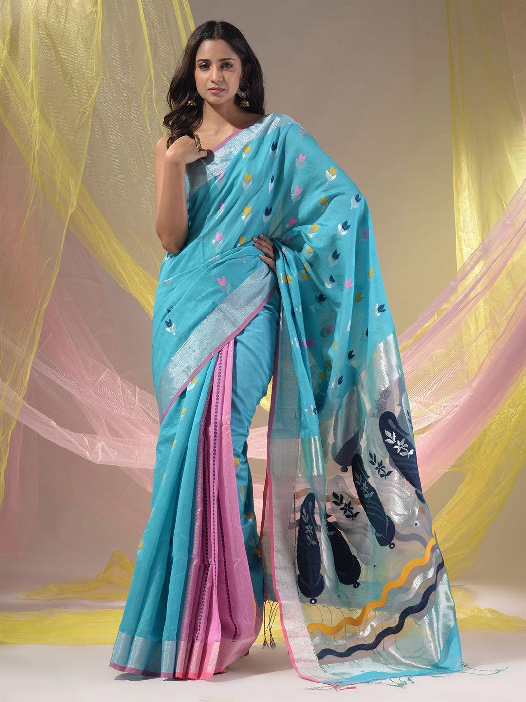 charukriti woven design zari saree