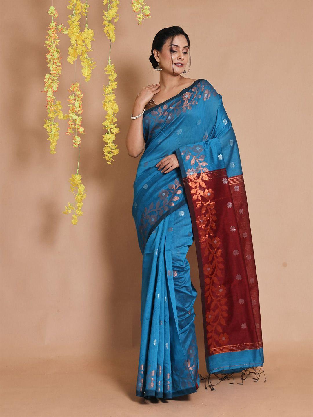 charukriti woven design zari saree