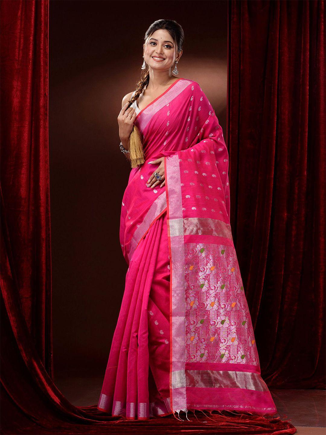 charukriti woven design zari saree