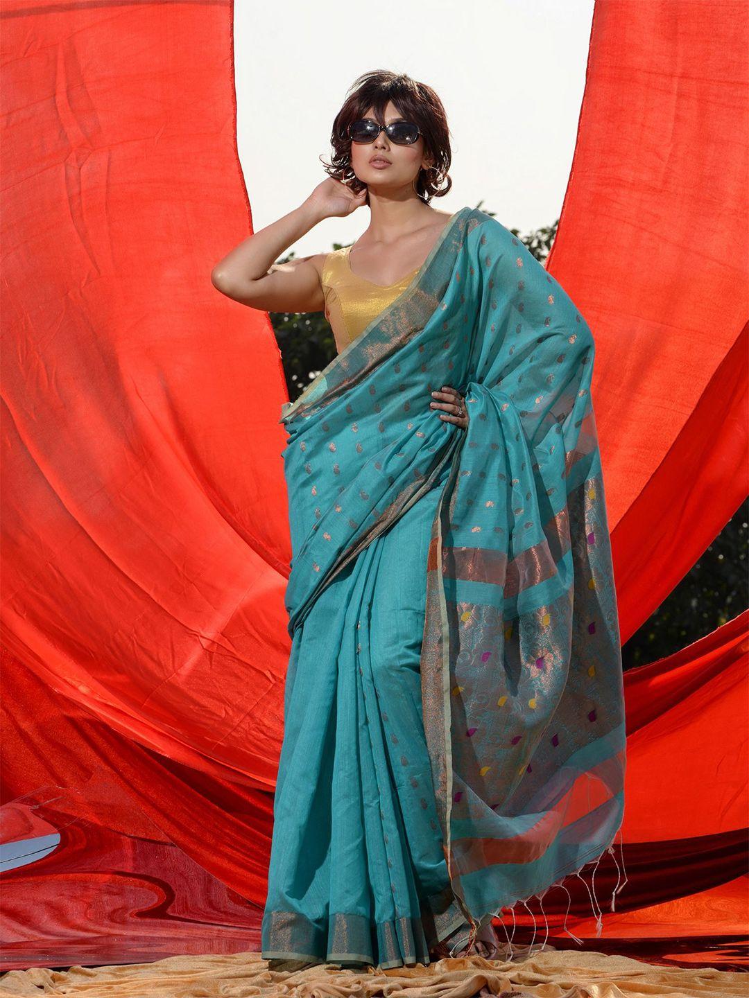 charukriti woven design zari saree