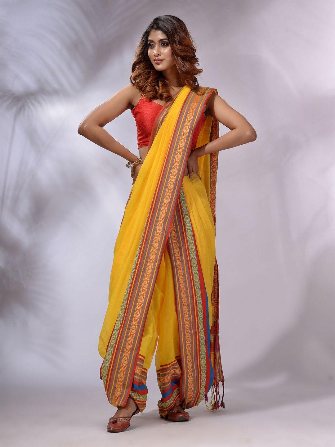 charukriti woven design zari saree