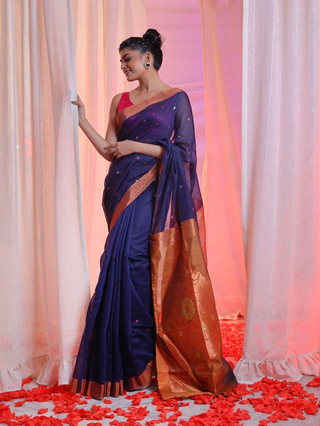 charukriti woven design zari saree