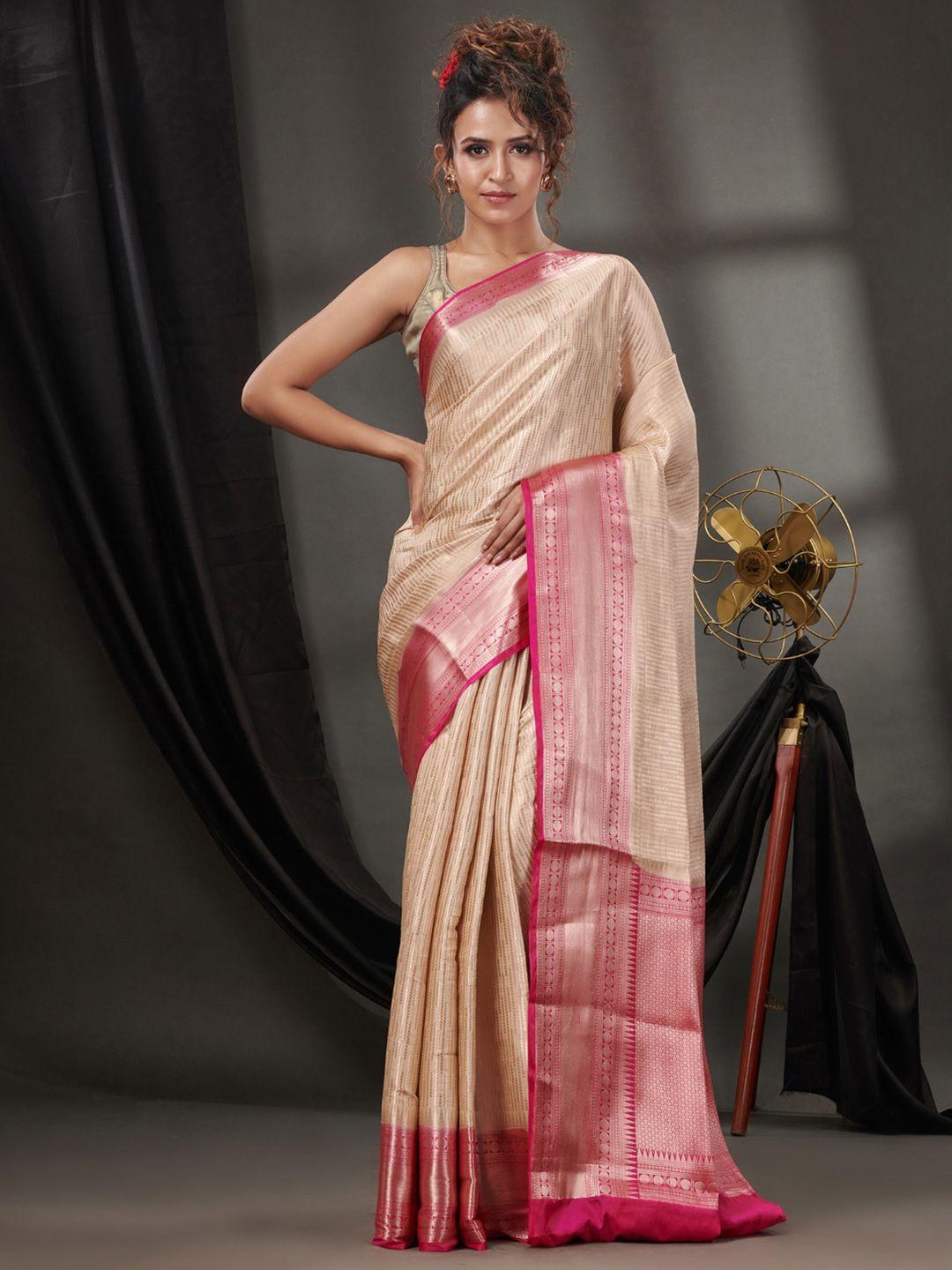 charukriti woven design zari saree