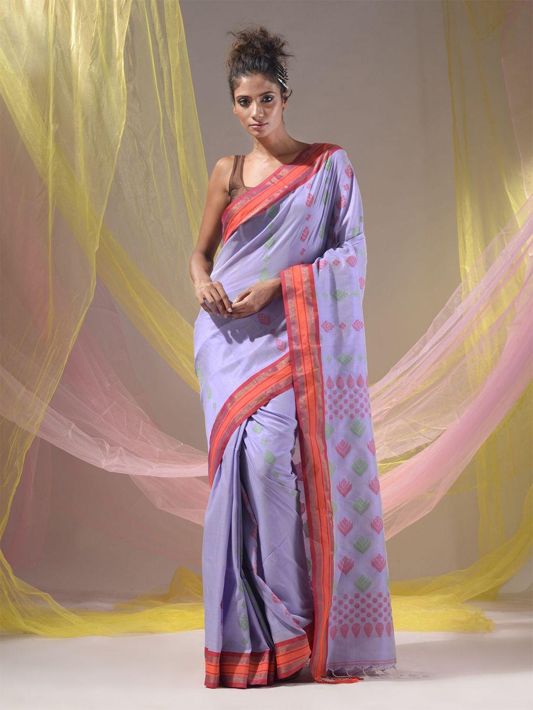 charukriti woven design zari silk blend saree