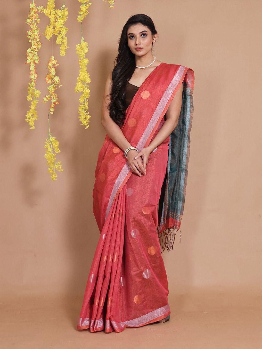 charukriti woven design zari tissue saree