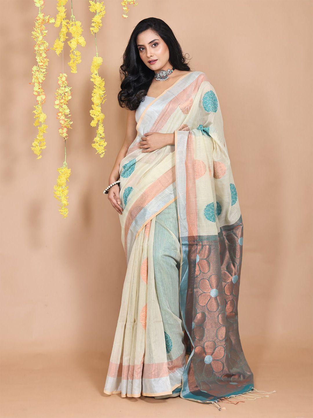 charukriti woven design zari tissue saree