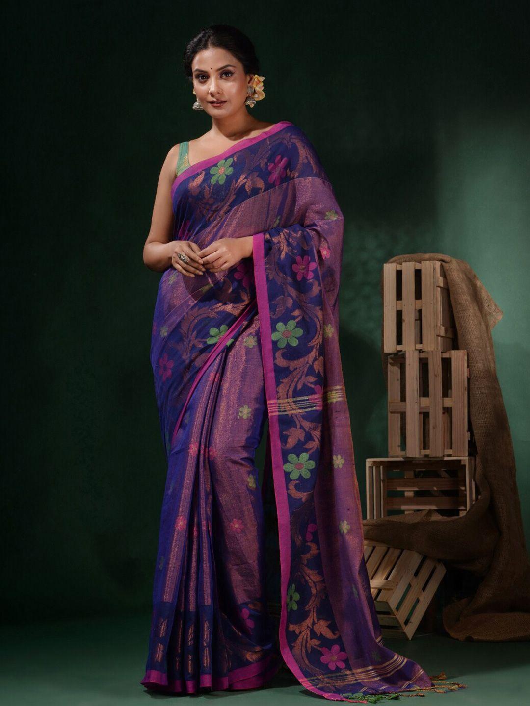 charukriti woven design zari tissue saree