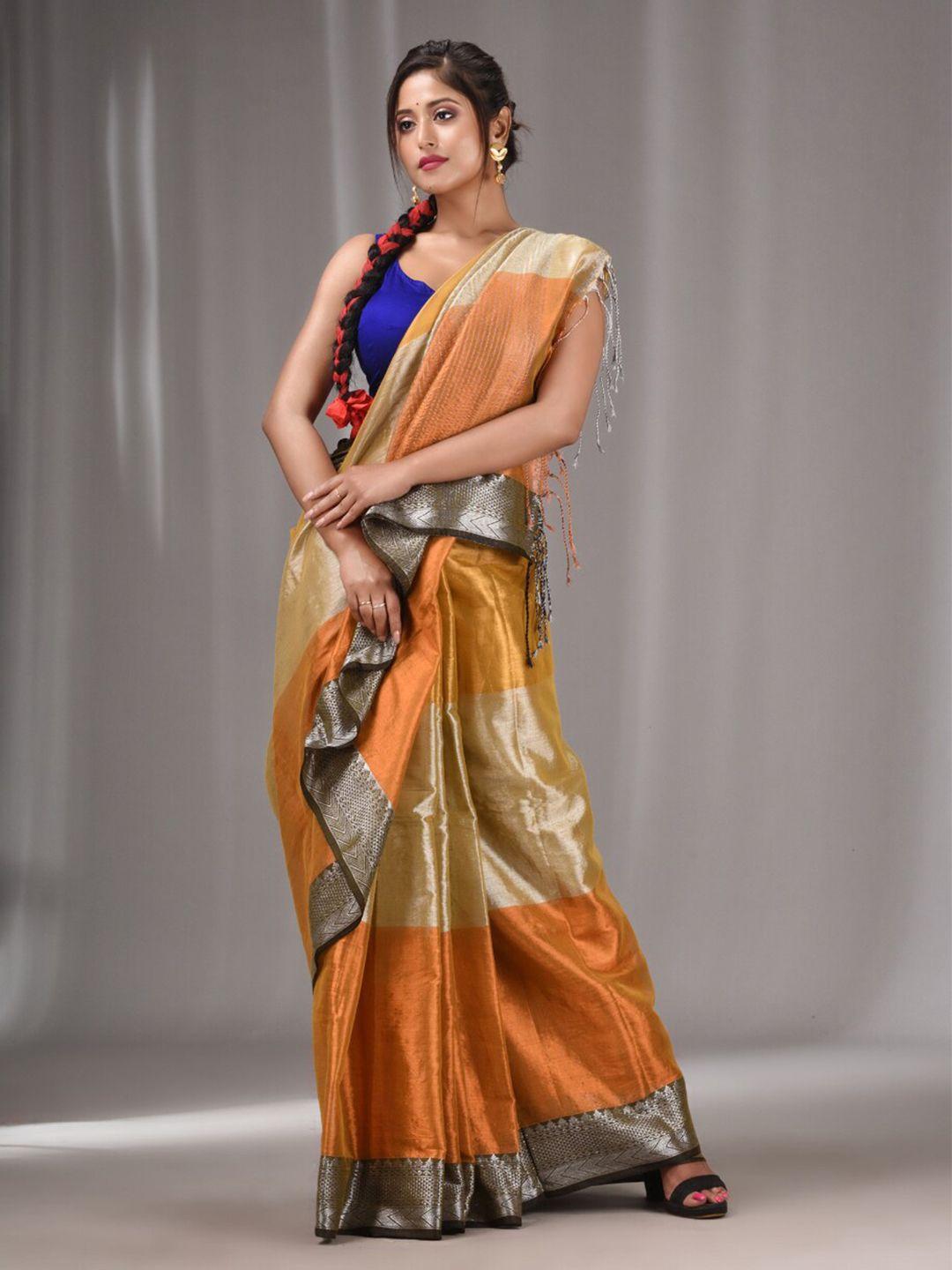 charukriti woven design zari tissue saree