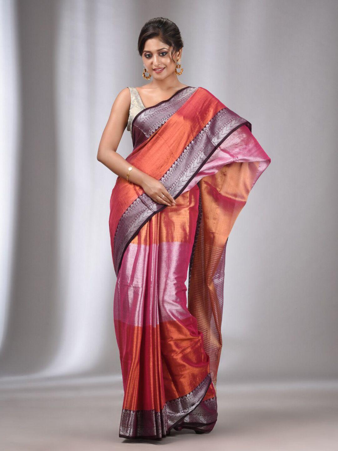 charukriti woven design zari tissue saree