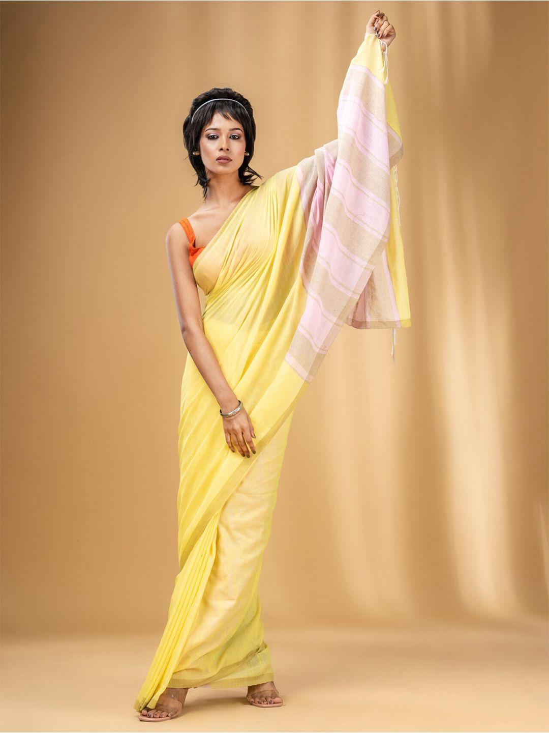 charukriti zari pure cotton saree