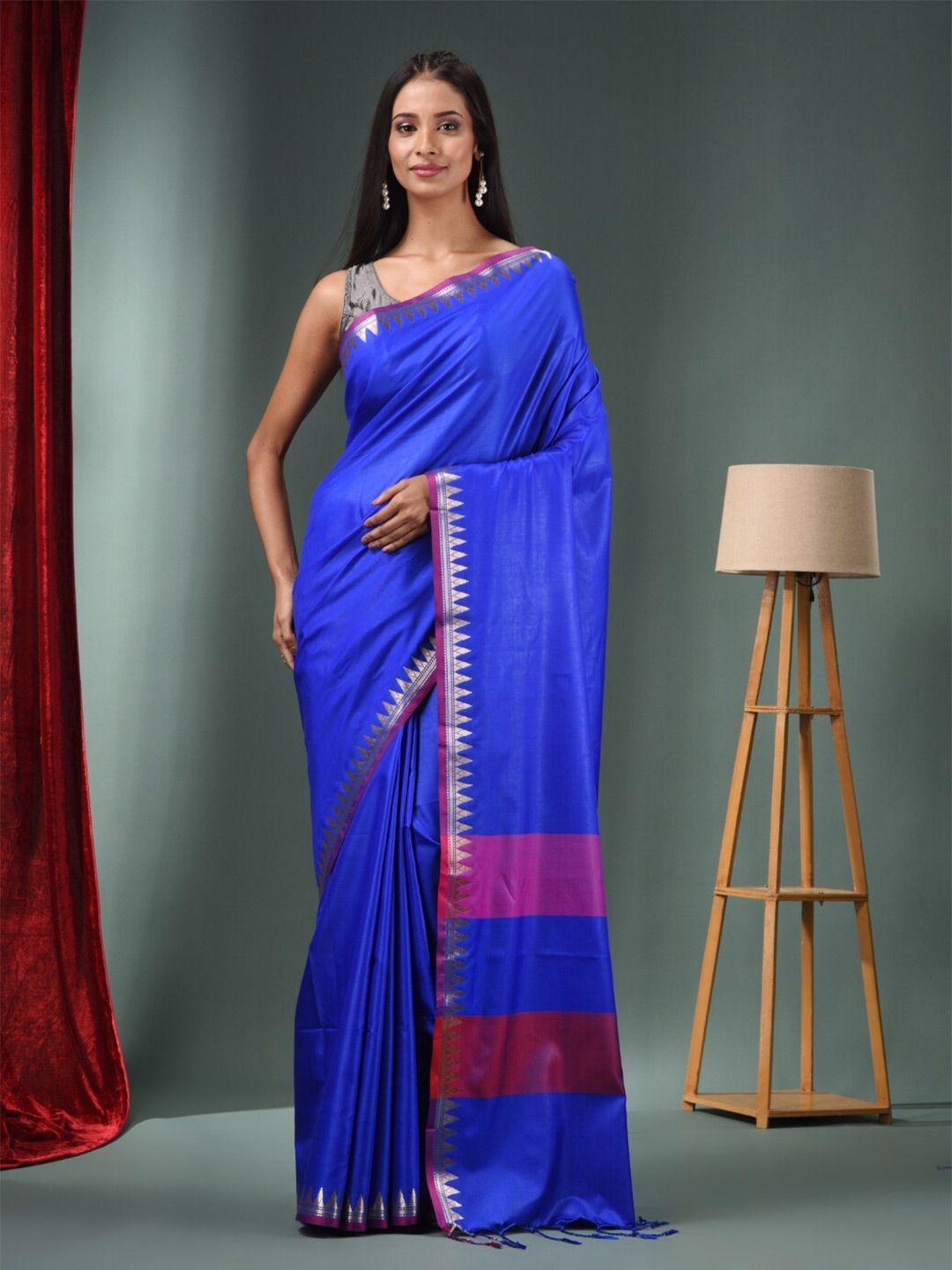 charukriti zari silk blend saree