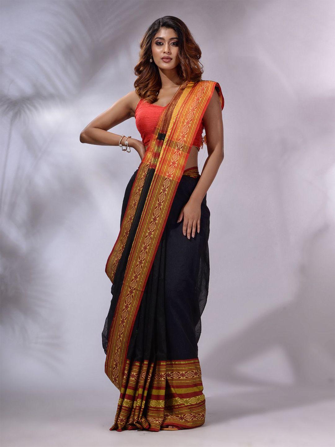 charukriti zari silk cotton saree